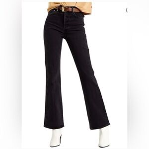 Levi’s premium ribcage boot jeans raw hem